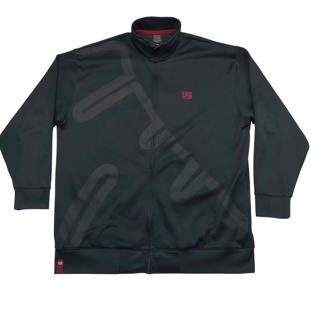 Nike LeBron‎ James Mens XXL Black Full Zip Track Jacket Basketball Warmup Logo